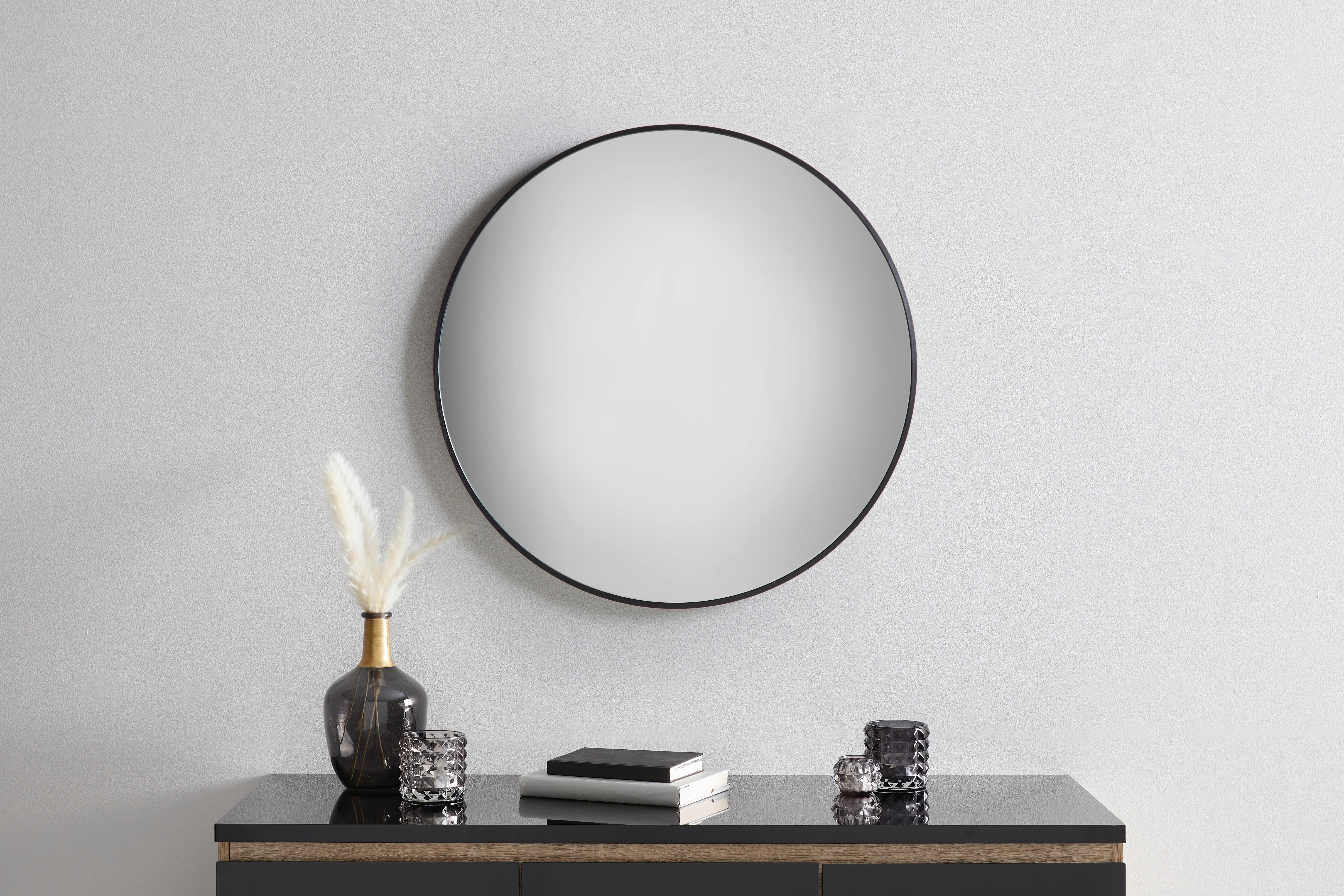 SPEGEL BRITT - svart, Modern, metall/glas (70cm) - Mömax