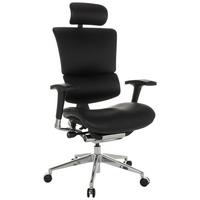 Pisarniški Stol Ergo-u2 L, Črna - srebrne barve/črna, Basics, kovina/umetna masa (70/124-146/67cm) - MID.YOU