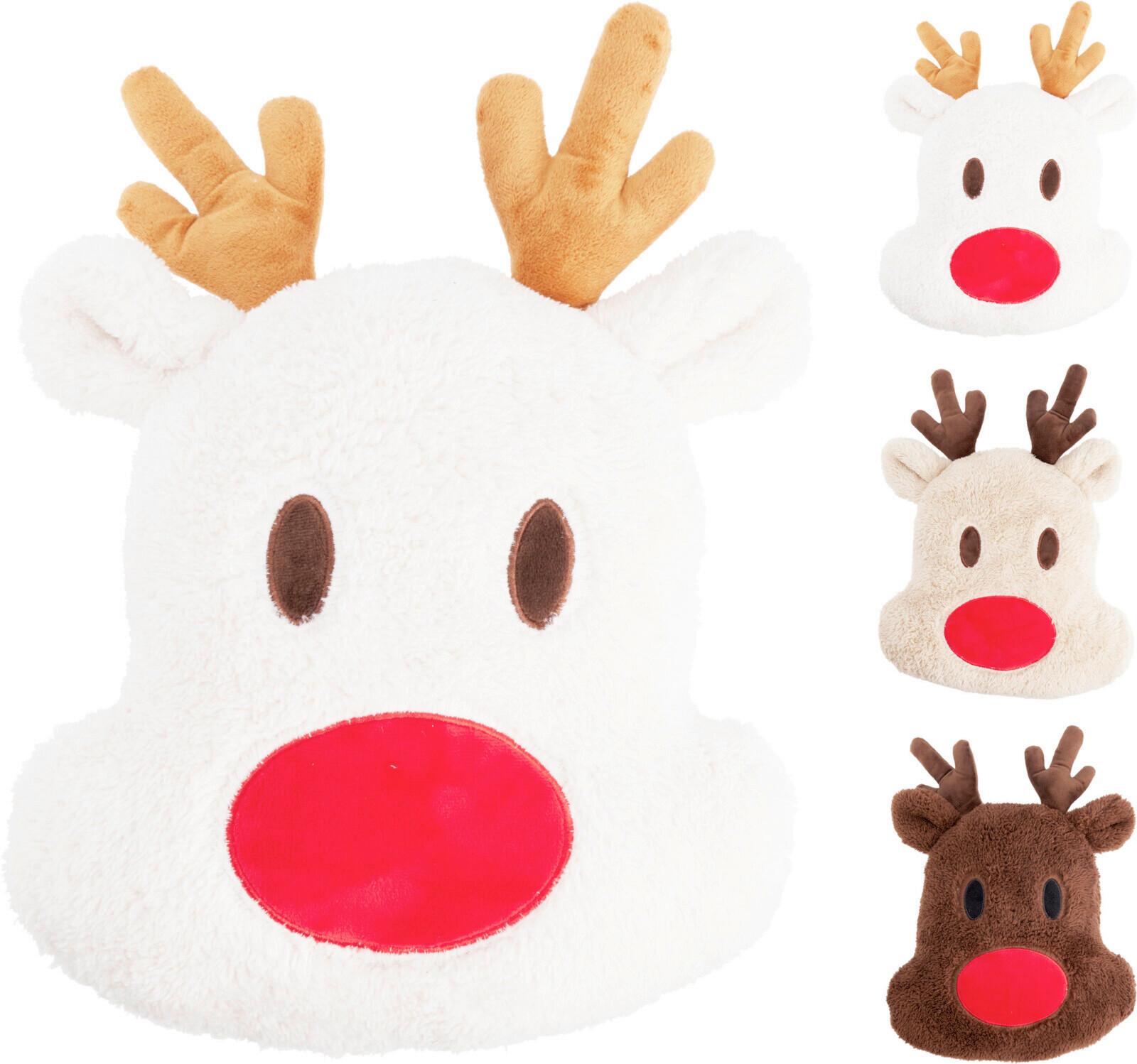 Műszőrme Díszpárna Reindeer - bézs/krémszínű, műanyag (38/29/3cm)