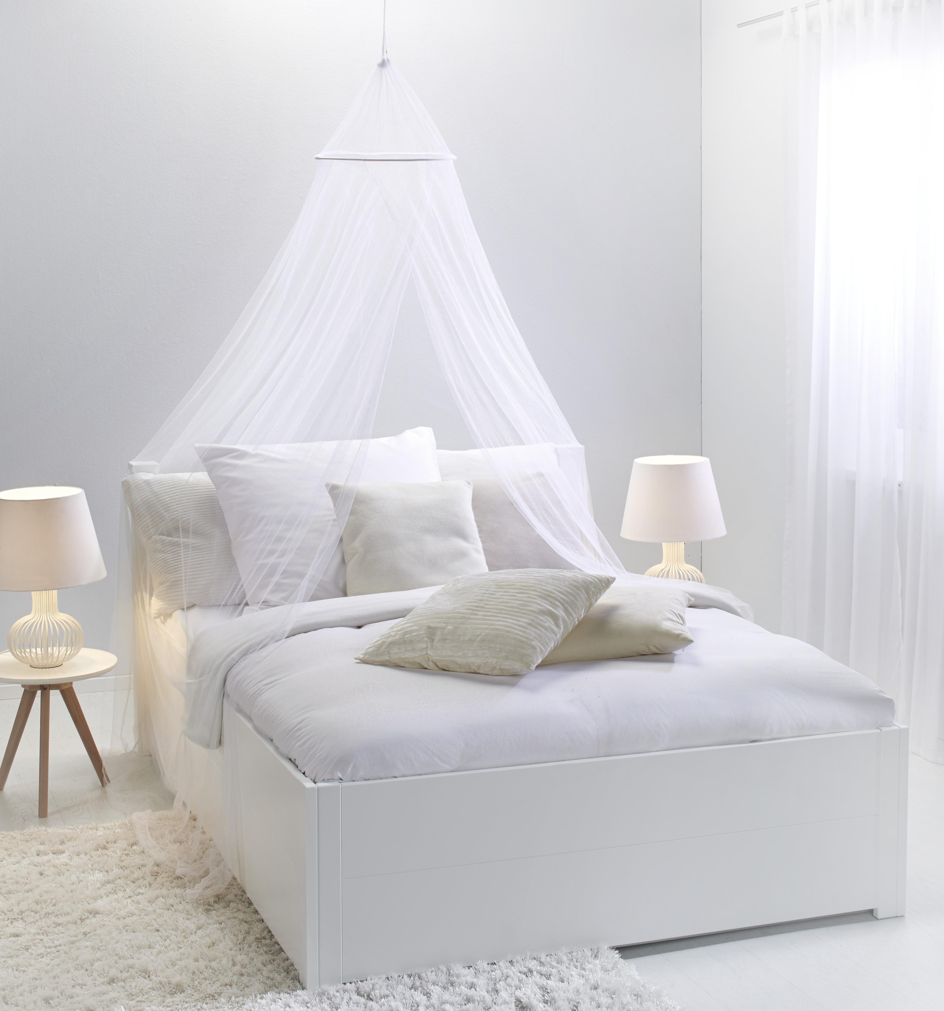 Moskitonetz Weiss - Weiss, Textil (60/1250/250cm) - Modern Living