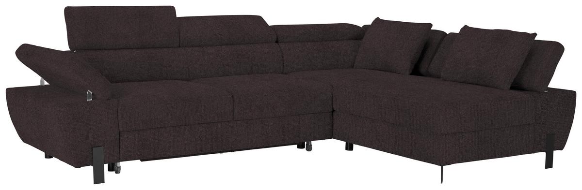 Ecksofa Molina Mini Graphitfarben - Graphitfarben/Schwarz, MODERN, Holz/Holzwerkstoff (277/189cm) - Mömax