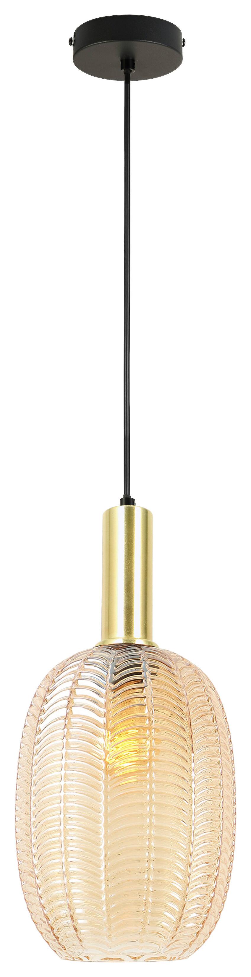 HÄNGLAMPA EMO - bärnstensfärgad/svart, Modern, metall/glas (18/120cm) - Mömax