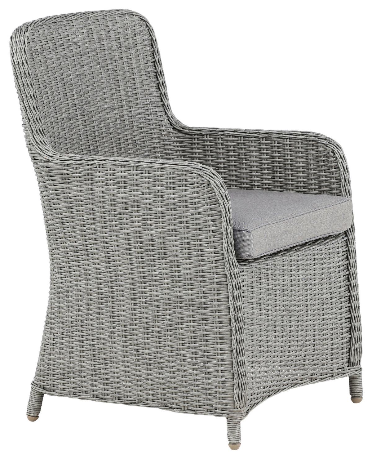 GARTENSTUHL-SET WEMBLEY - Grau, KONVENTIONELL, Kunststoff/Textil (62/94,5/65cm) - Gardenson