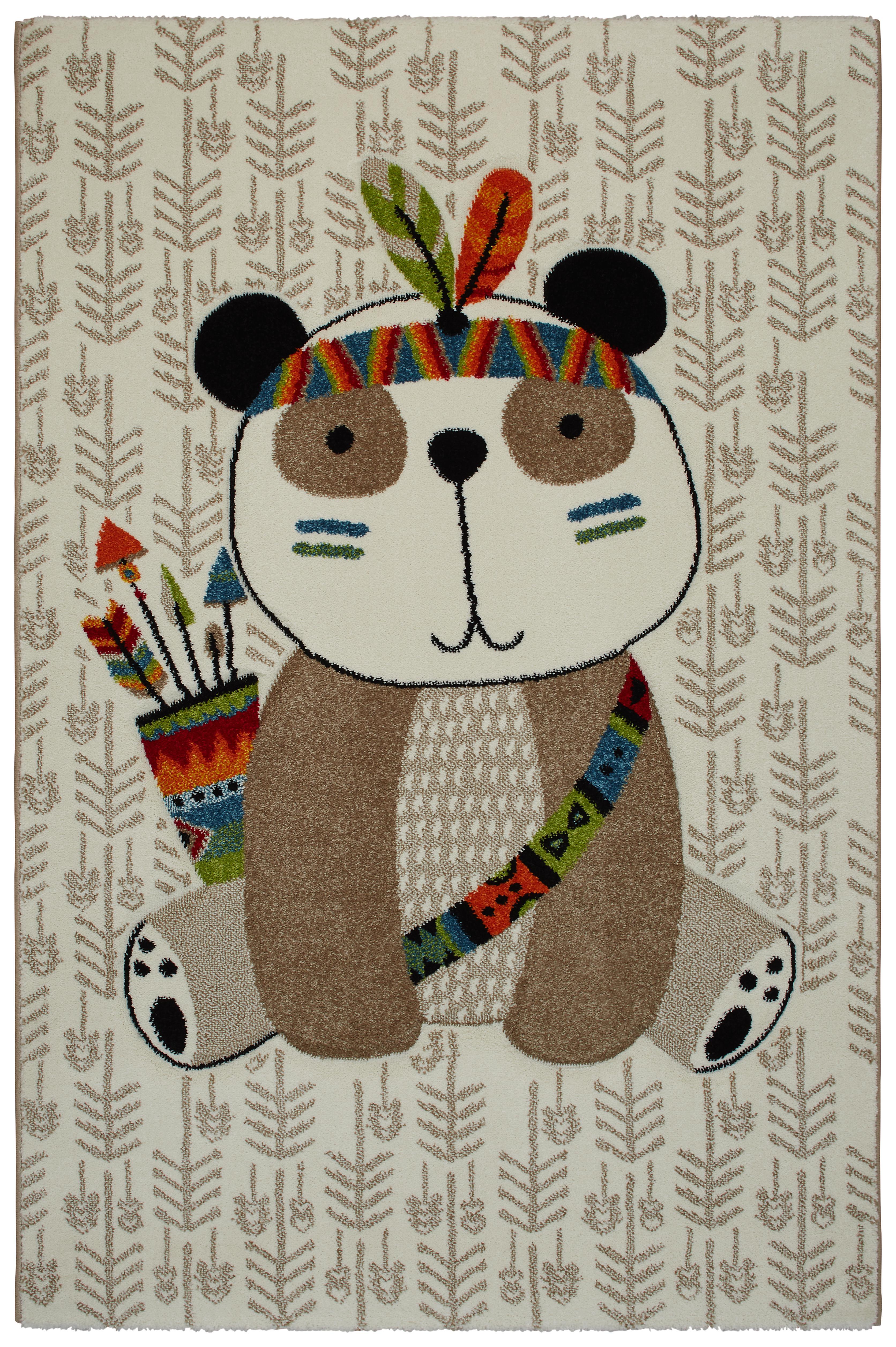 Kinderteppich Panda in Beige ca. 100x150cm - Beige, Basics, Textil (100/150cm) - Mömax modern living