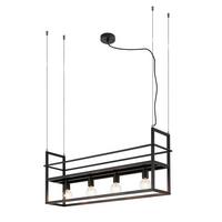 Hängeleuchte Jeffer Schwarz max. 22 Watt - Schwarz, Basics, Metall (100/20/160cm)
