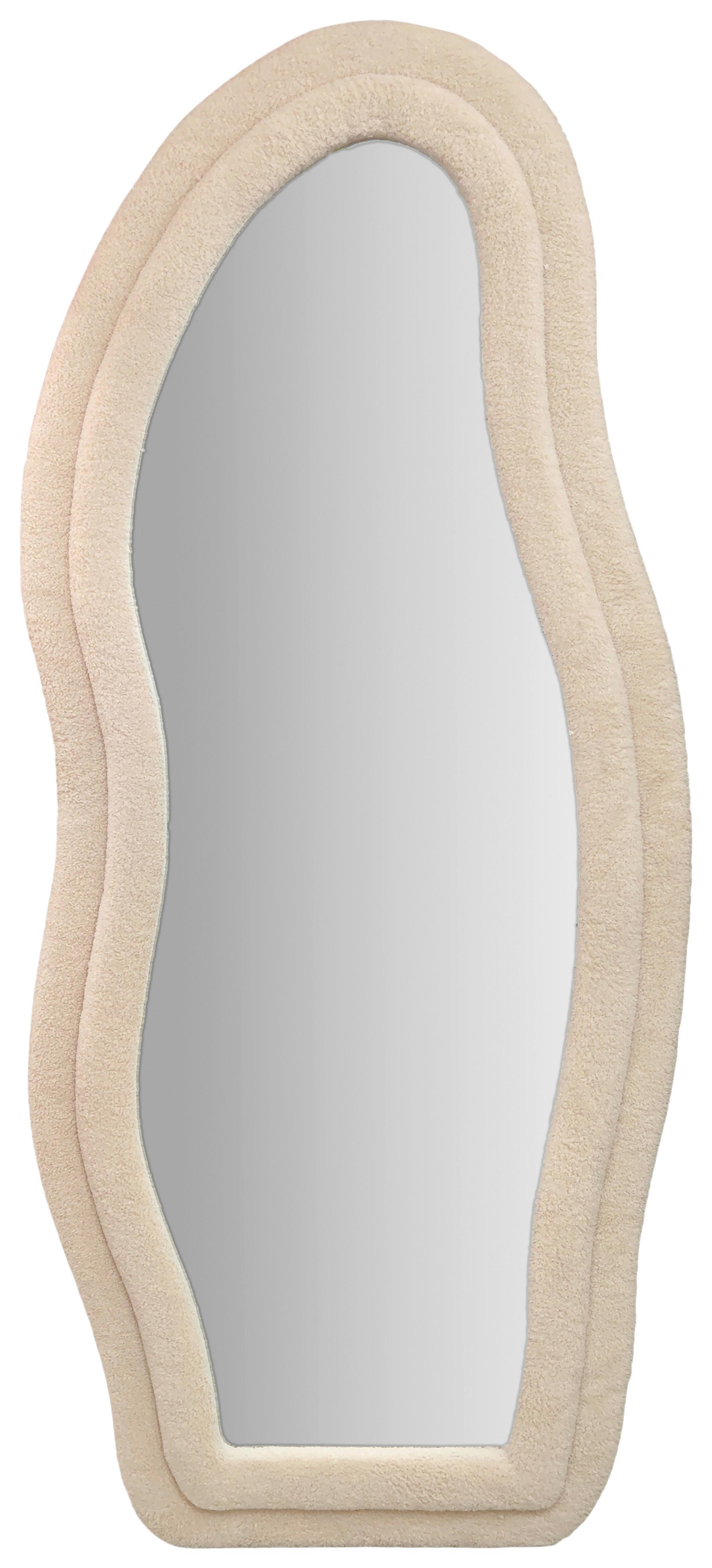 Oglindă de perete SANJA - bej, Romantik / Landhaus, sticlă/textil (70/160/3,5cm) - Modern Living