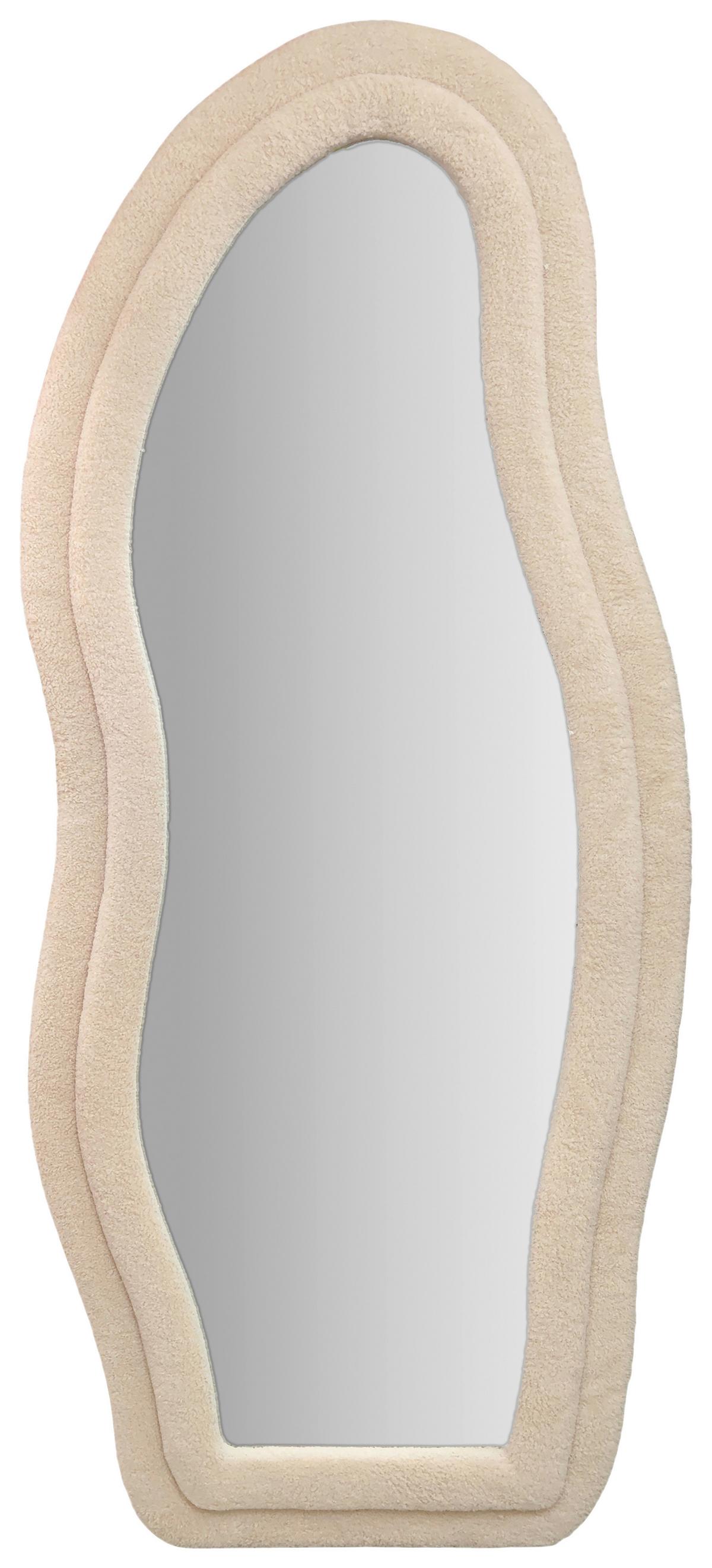 Oglindă de perete SANJA - bej, Romantik / Landhaus, sticlă/textil (70/160/3,5cm) - Modern Living