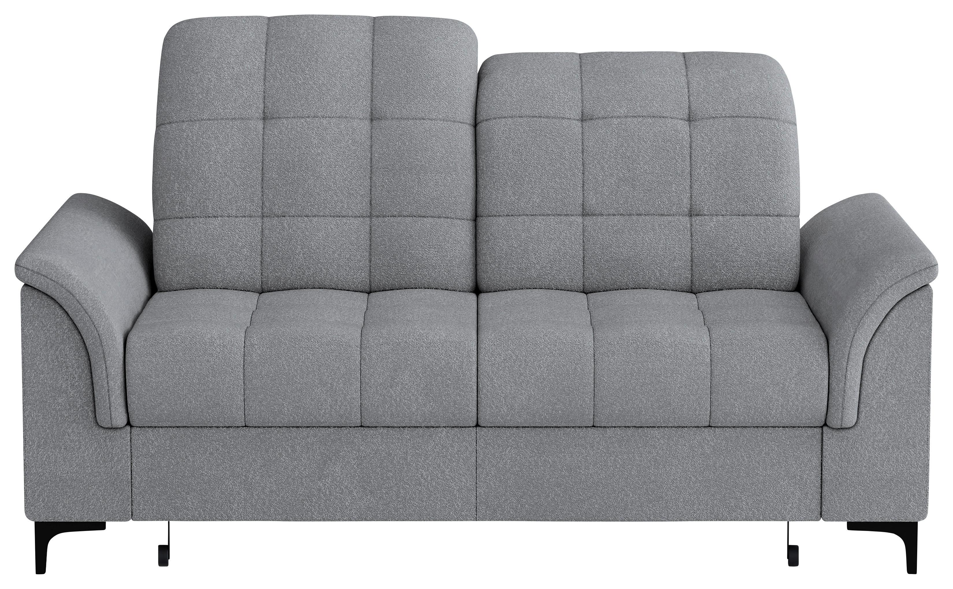 Canapea cu 2 locuri LOA - gri, Konventionell, textil (183/89-103/101cm)