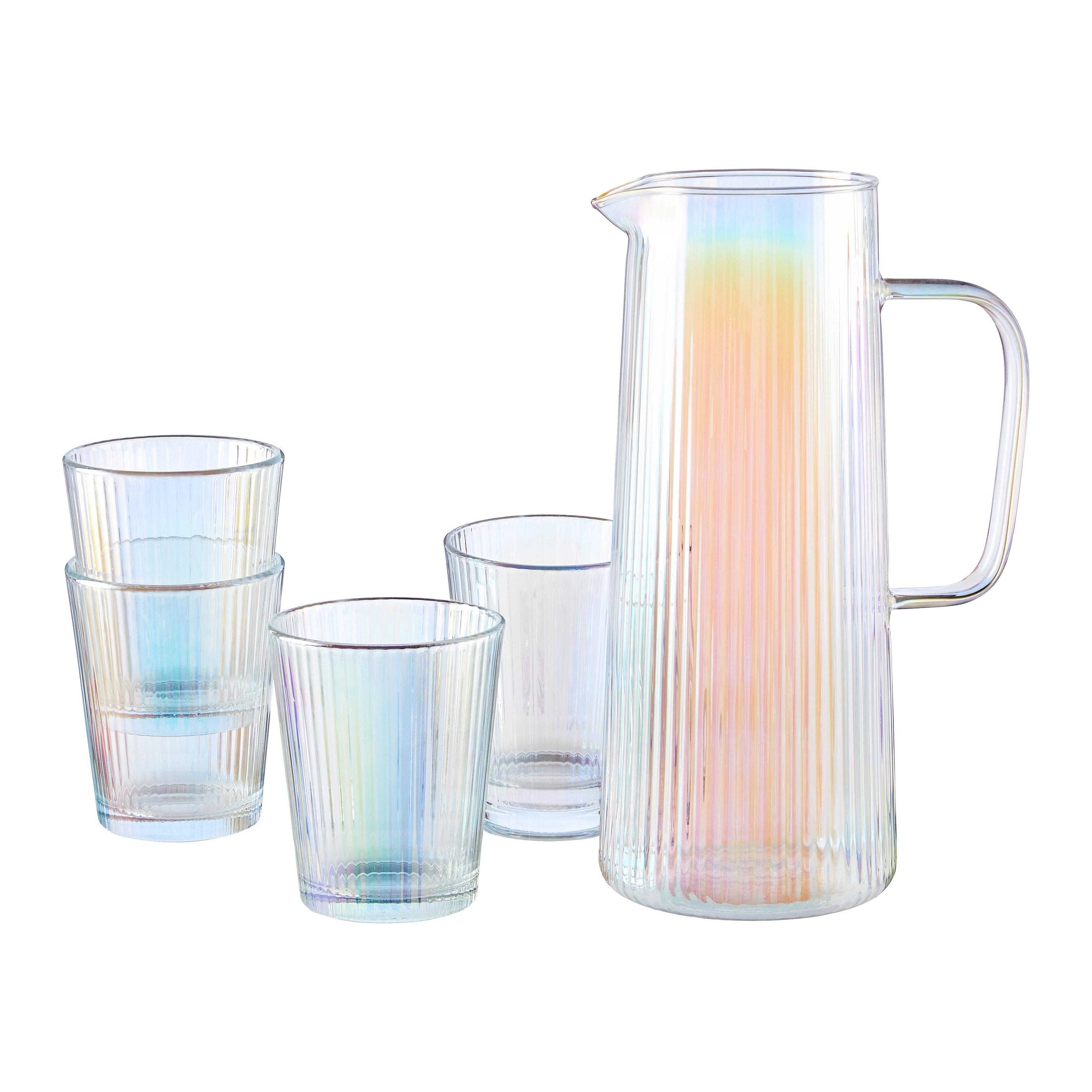 Set Kozarcev Rainbow - večbarvno, Konvencionalno, steklo - Modern Living