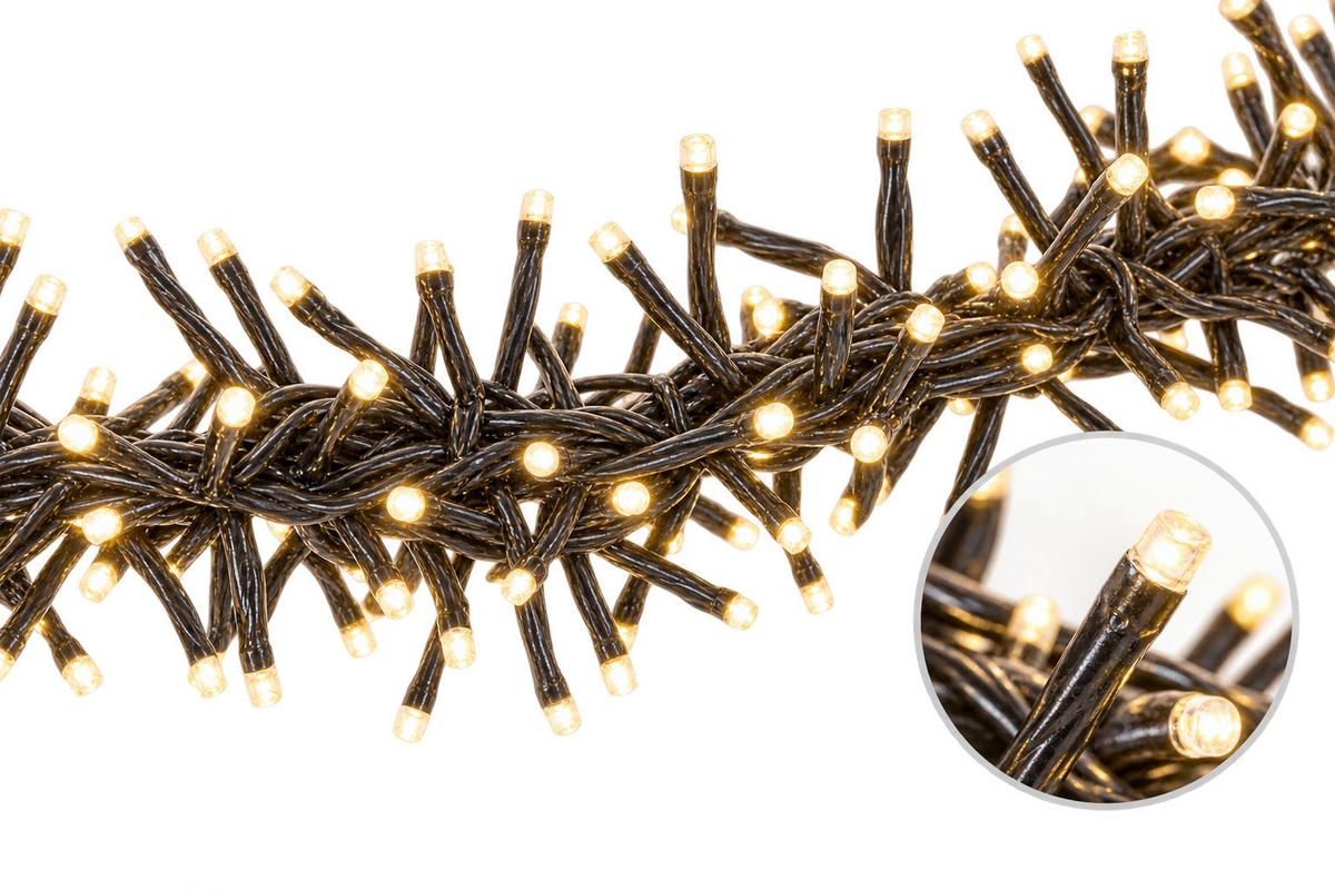 Lichterkette Schwarz - Schwarz, MODERN, Kunststoff (29/24/27cm)