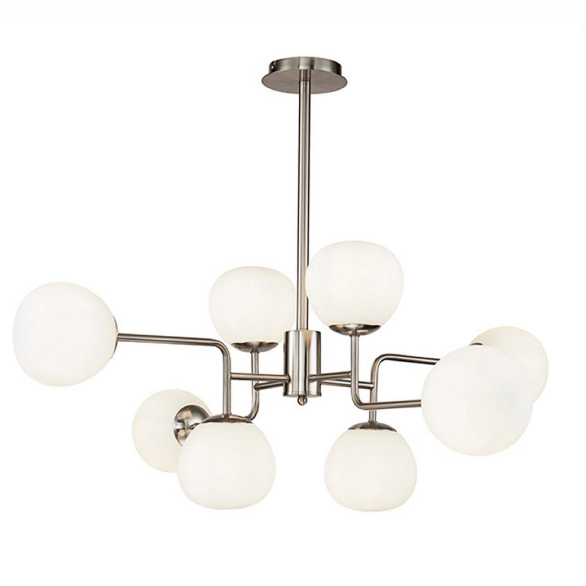 Kronleuchter Erich Nickelfarben max. 40 Watt - Nickelfarben, Trend, Glas/Metall (96/57/26,5cm) - MAYTONI