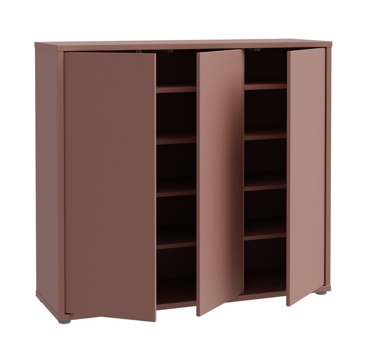 Ormarić Za Cipele Alice - siva/terakota, Moderno, drvni materijal/plastika (109,2/99,1/34,9cm) - Modern Living