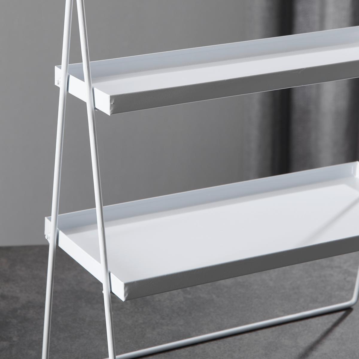 Dekor Polc Minna - fehér, Basics, fém (44/53/21,5cm) - Premium Living