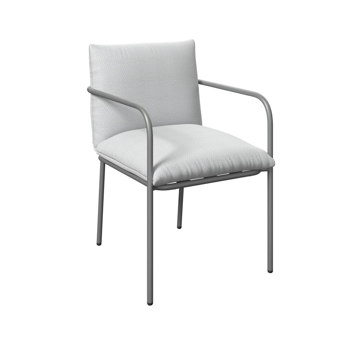 Gartentischgruppe Kanada Creme/Hellgrau - Creme/Hellgrau, MODERN, Glas/Textil