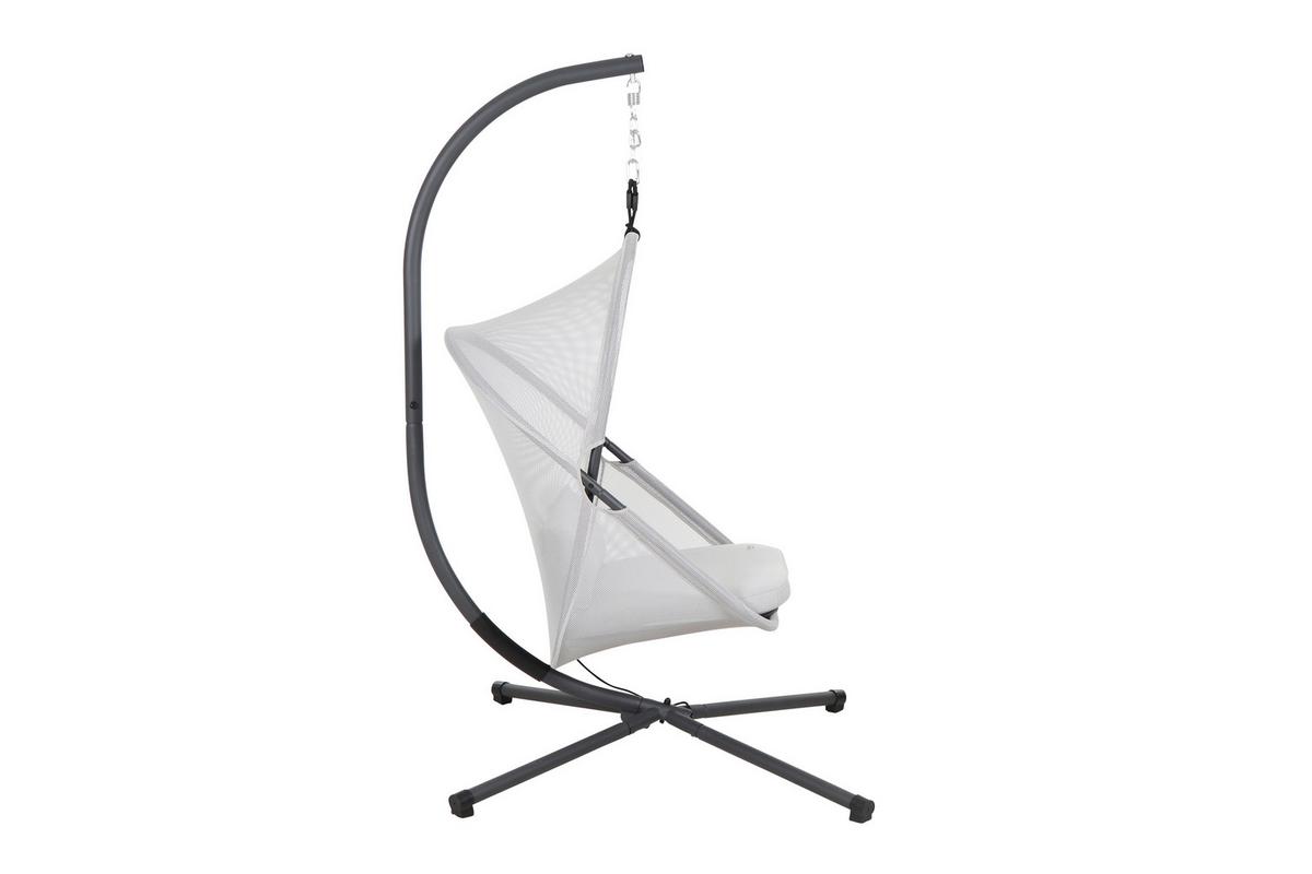 HÄNGESESSEL M90915 - Anthrazit/Grau, KONVENTIONELL, Kunststoff/Textil (123/195/106cm) - Siena Garden