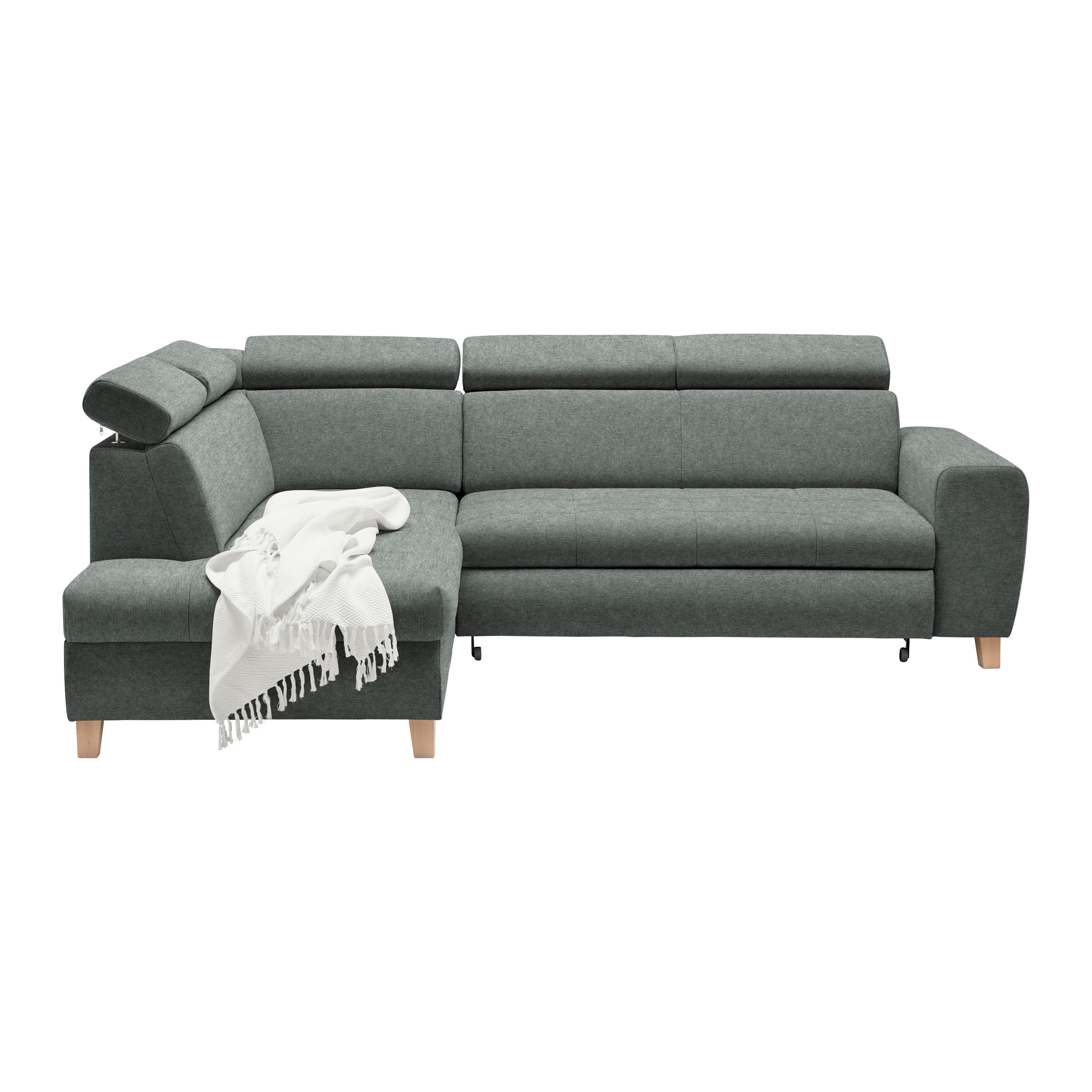 Coltar LUGO - gri-albăstrui, Modern, plastic/lemn (205/98/266cm) - Mömax