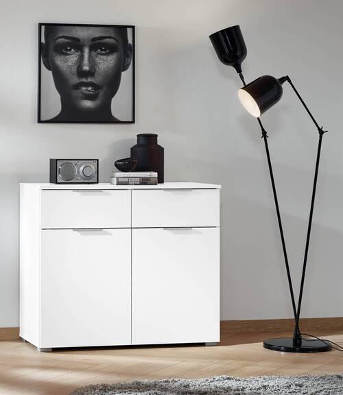COMODA ALABAMA - alb, Modern, material pe bază de lemn (93/81/42cm) - Modern Living