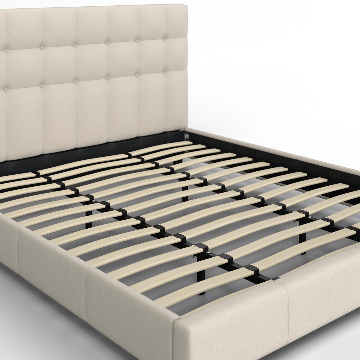Polsterbett Frederico ca. 180x200 cm Beige - Beige/Schwarz, MODERN, Holz/Holzwerkstoff (180/200cm) - Bessagi Home