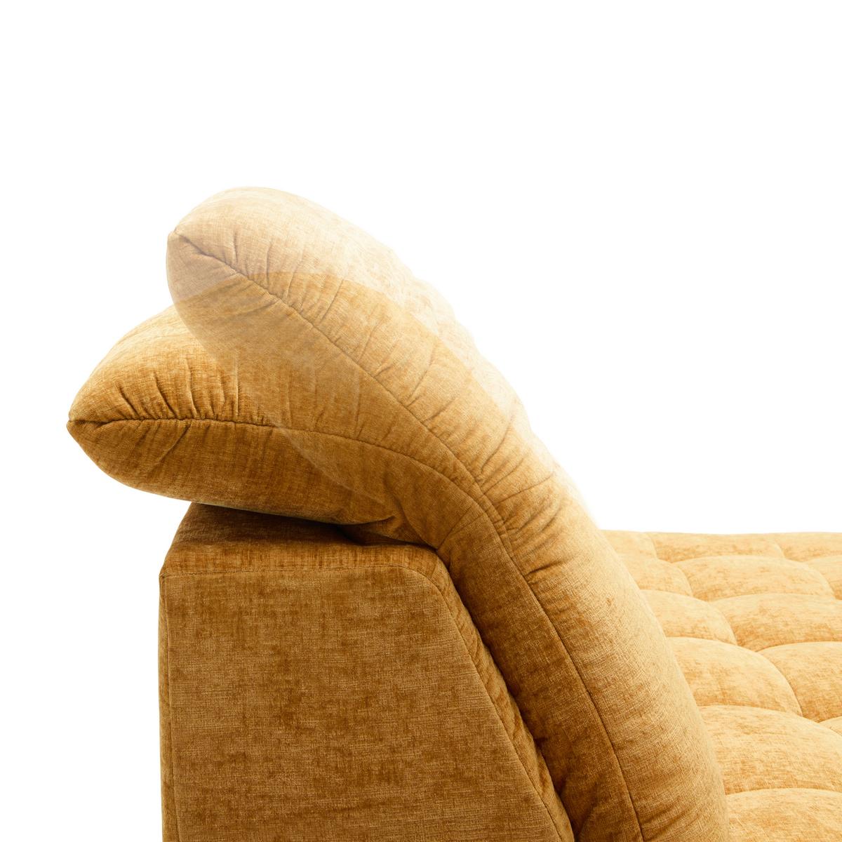 Wohnlandschaft New York Rechts Bronze ca. 261x87-104x288cm - Schwarz/Bronzefarben, MODERN, Holzwerkstoff/Textil (261/87-104/288cm) - Premium Living