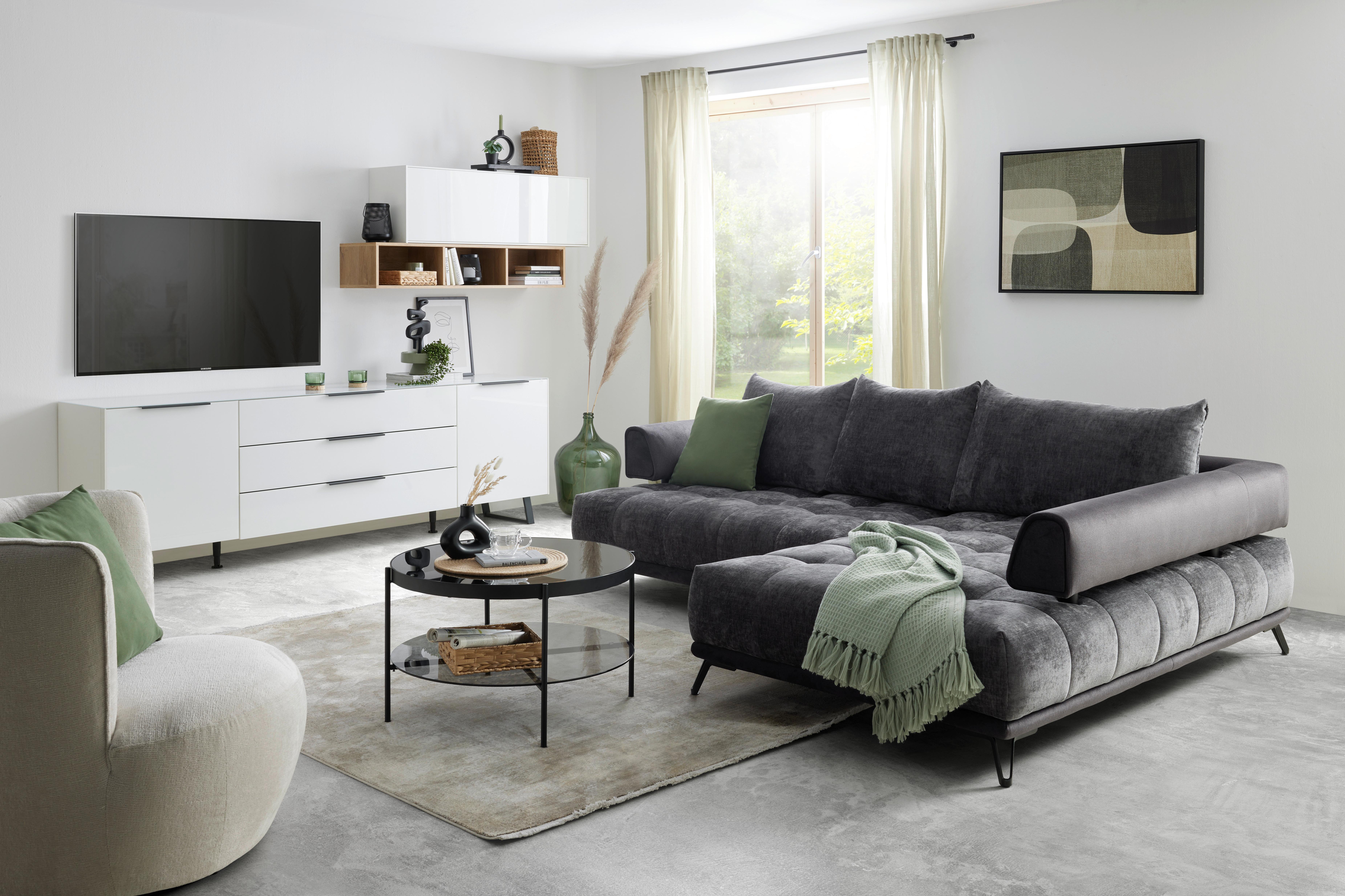 Hängeelement Max Box in Weiß - Weiß, MODERN, Glas/Holzwerkstoff (38/120/32cm) - Premium Living