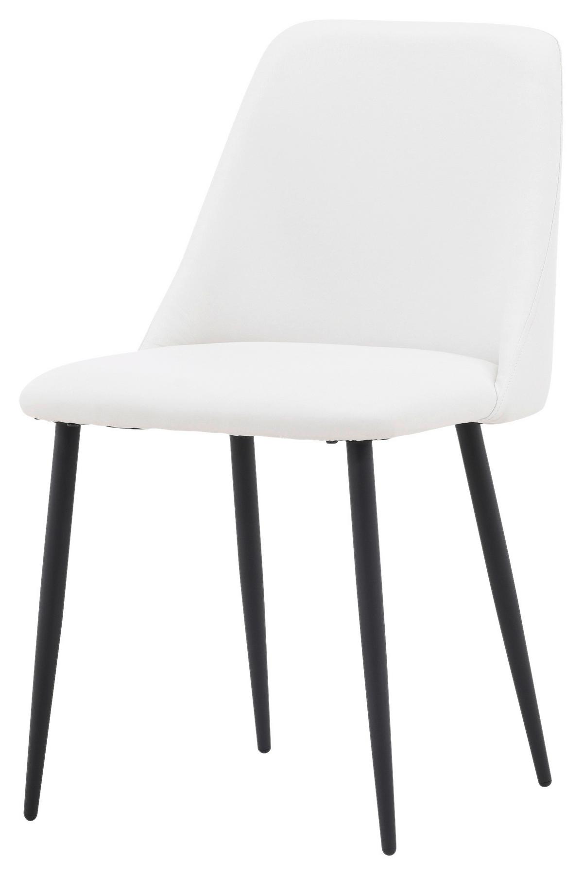 STUHL-SET NIGHT - Schwarz/Weiß, Design, Textil/Metall (49/87/56cm) - Livetastic