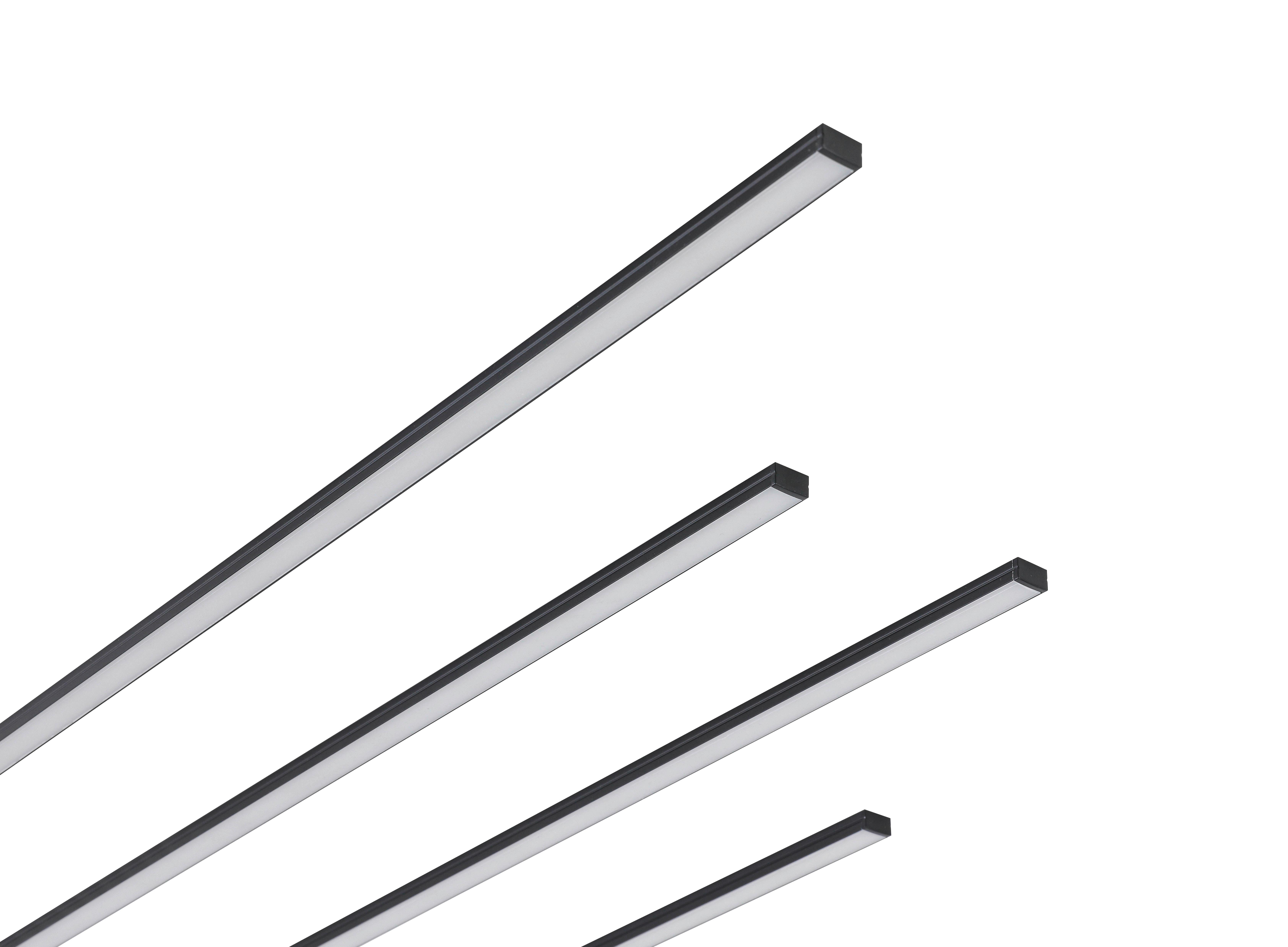 LED-LJUSBOX NUMIK - svart, Modern, plast (50/75/100/1,3/0,7cm) - Mömax