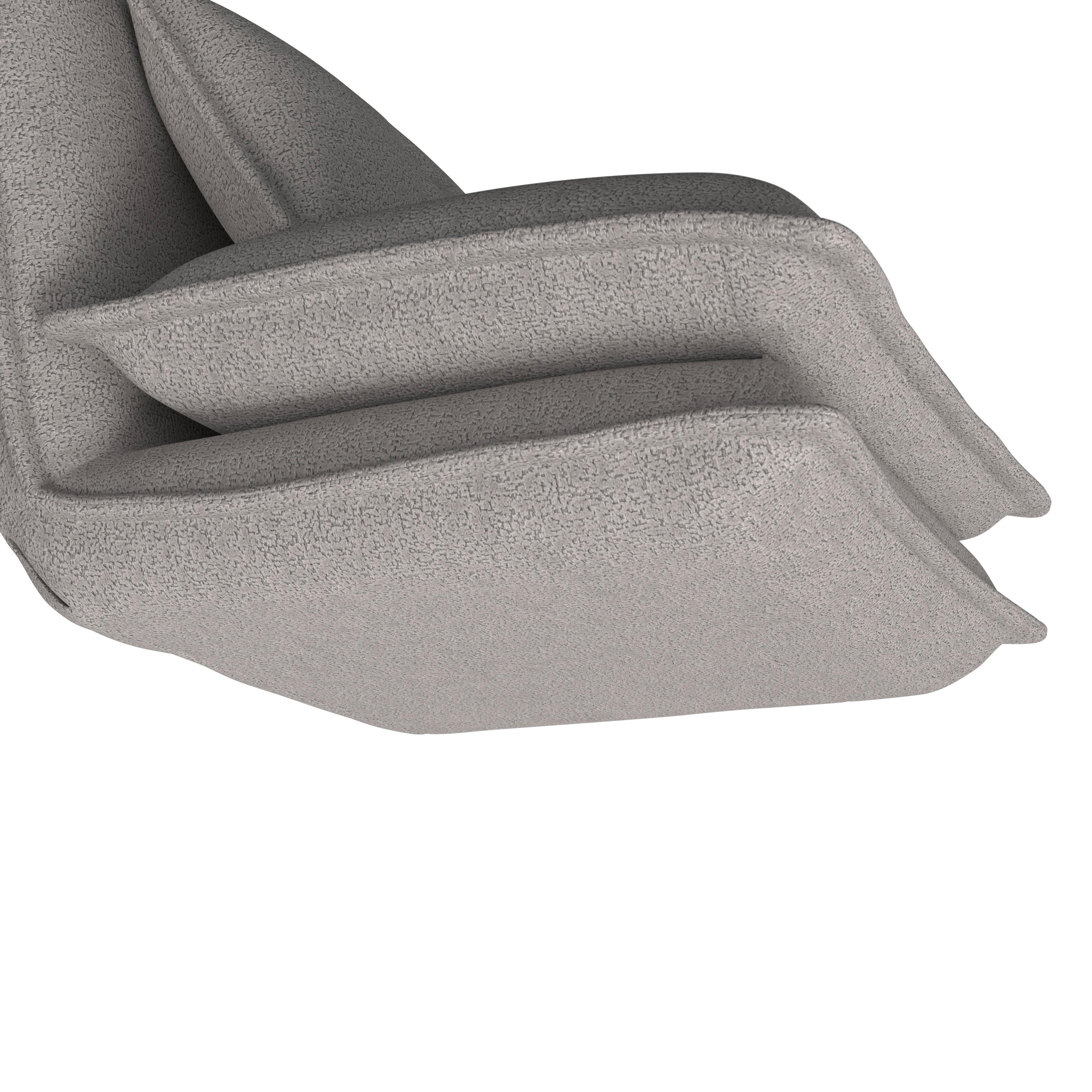 BÄDDFÅTÖLJ TAMARA - ljusgrå, Modern, metall/textil (82/31/69cm) - Bessagi Home