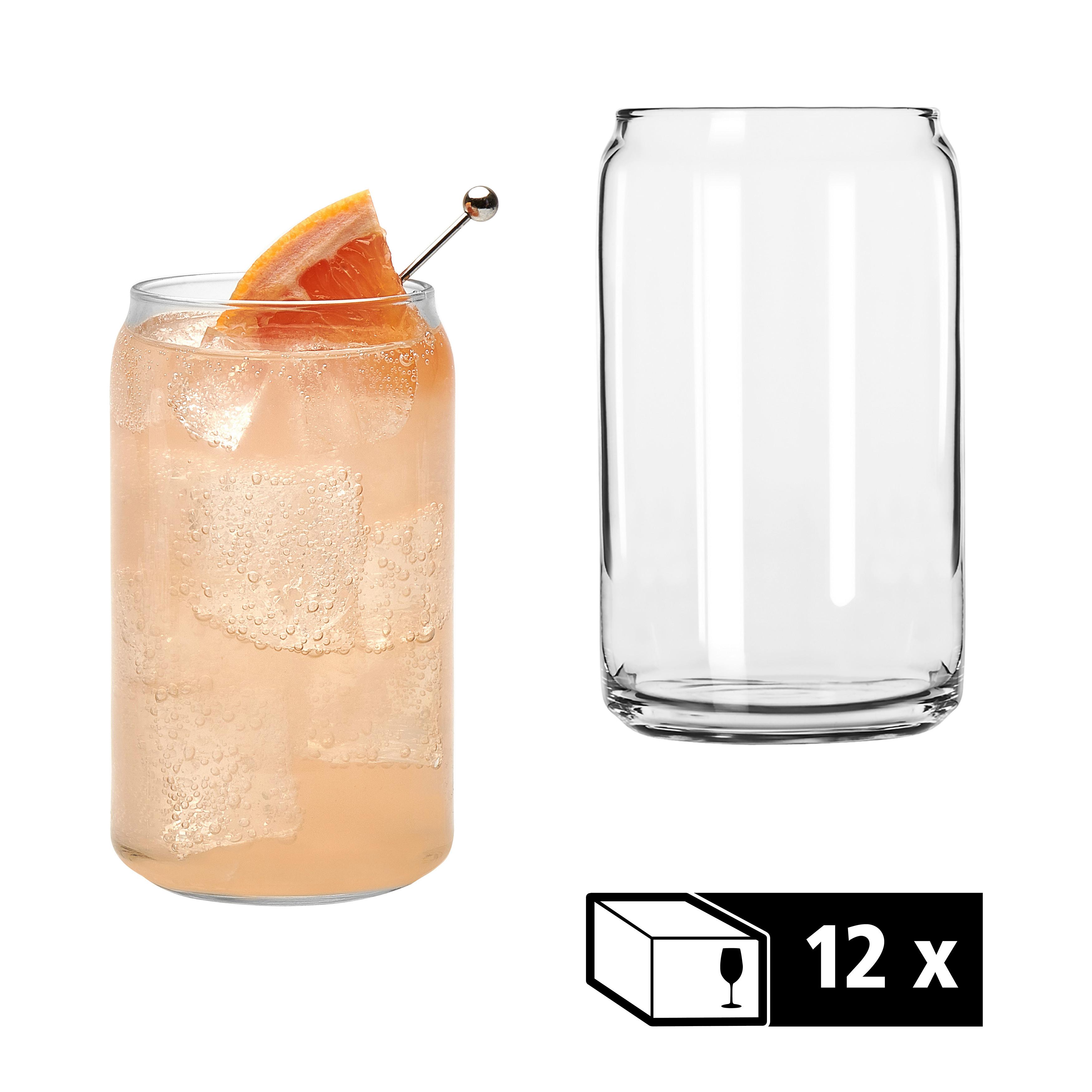 Gläserset Cans Klar 12-teilig - Klar, Basics, Glas (7,5/13,5cm)