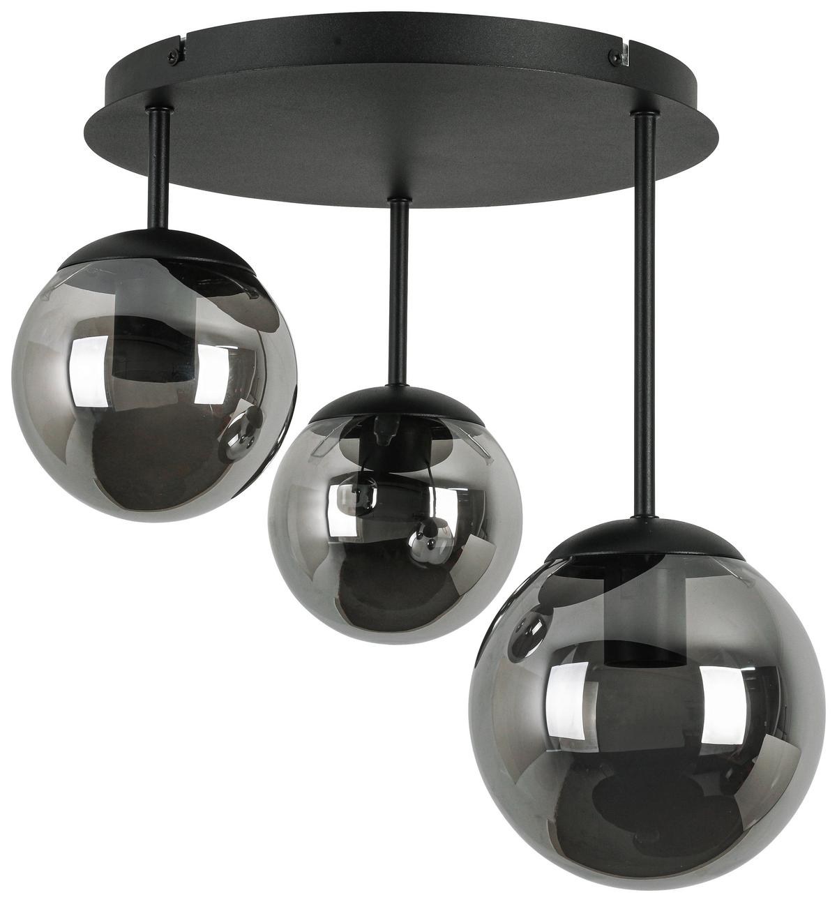LAMPA SUFITOWA SUSI - czarny/kolor chromowy, Trend, tworzywo sztuczne/metal (35,5/36/38cm) - Novel