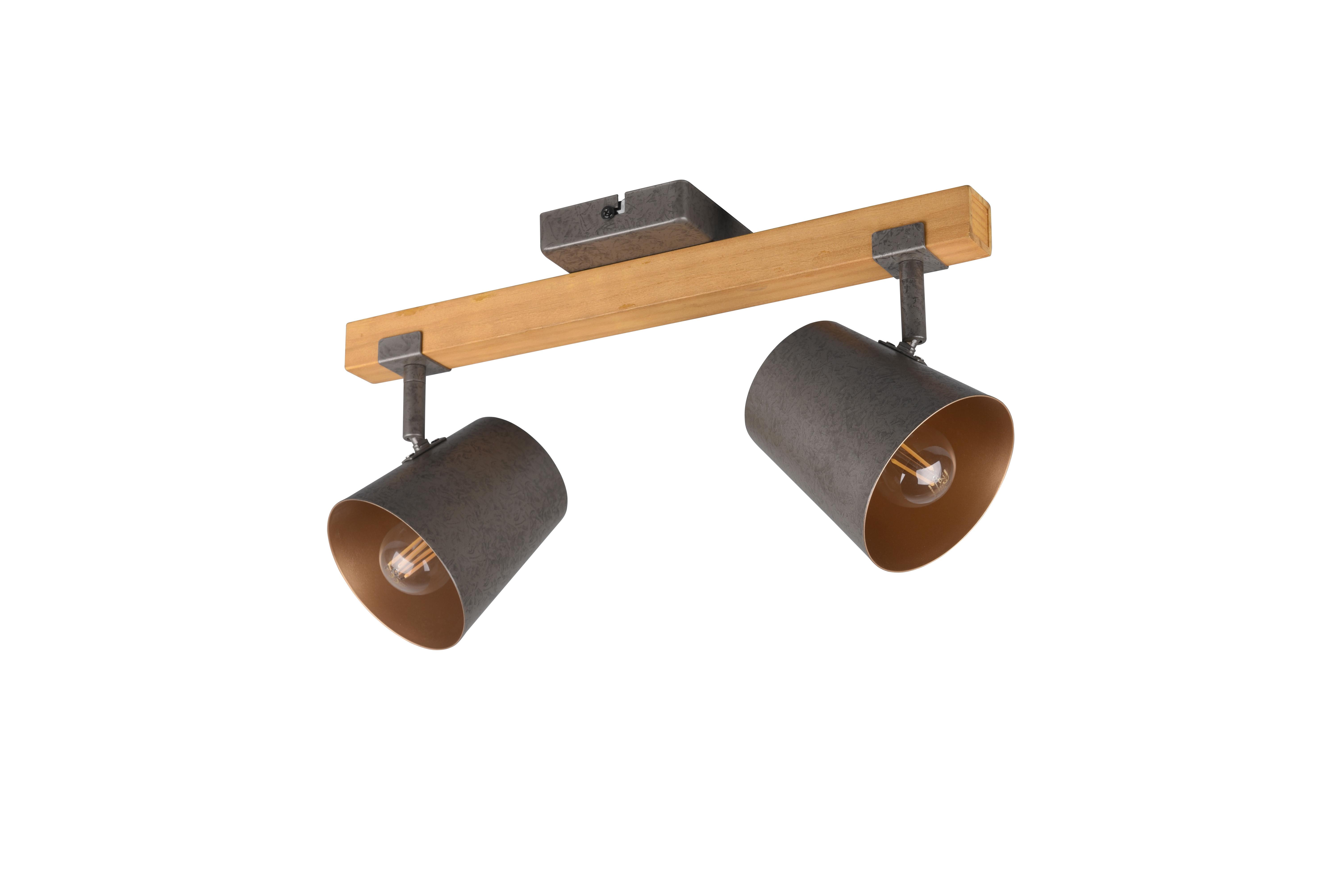 Deckenstrahler Bell in Nickelfarben max. 25 Watt - Nickelfarben, Design, Holz/Metall (14,5/42,5/23,2cm) - Trio Leuchten