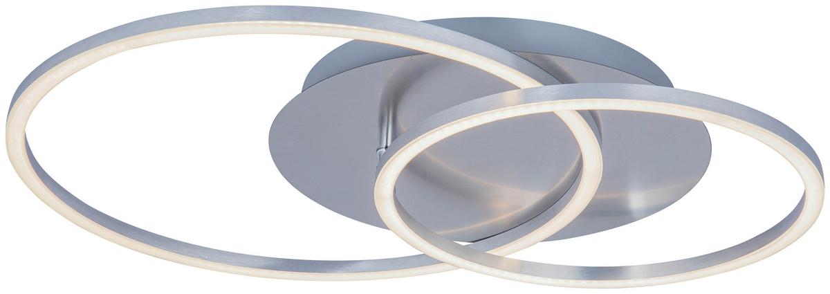 LAMPA SUFITOWA LED FONTANA *SBN* - kolor aluminiowy, Design, tworzywo sztuczne/metal (54,7/40/7cm) - Novel