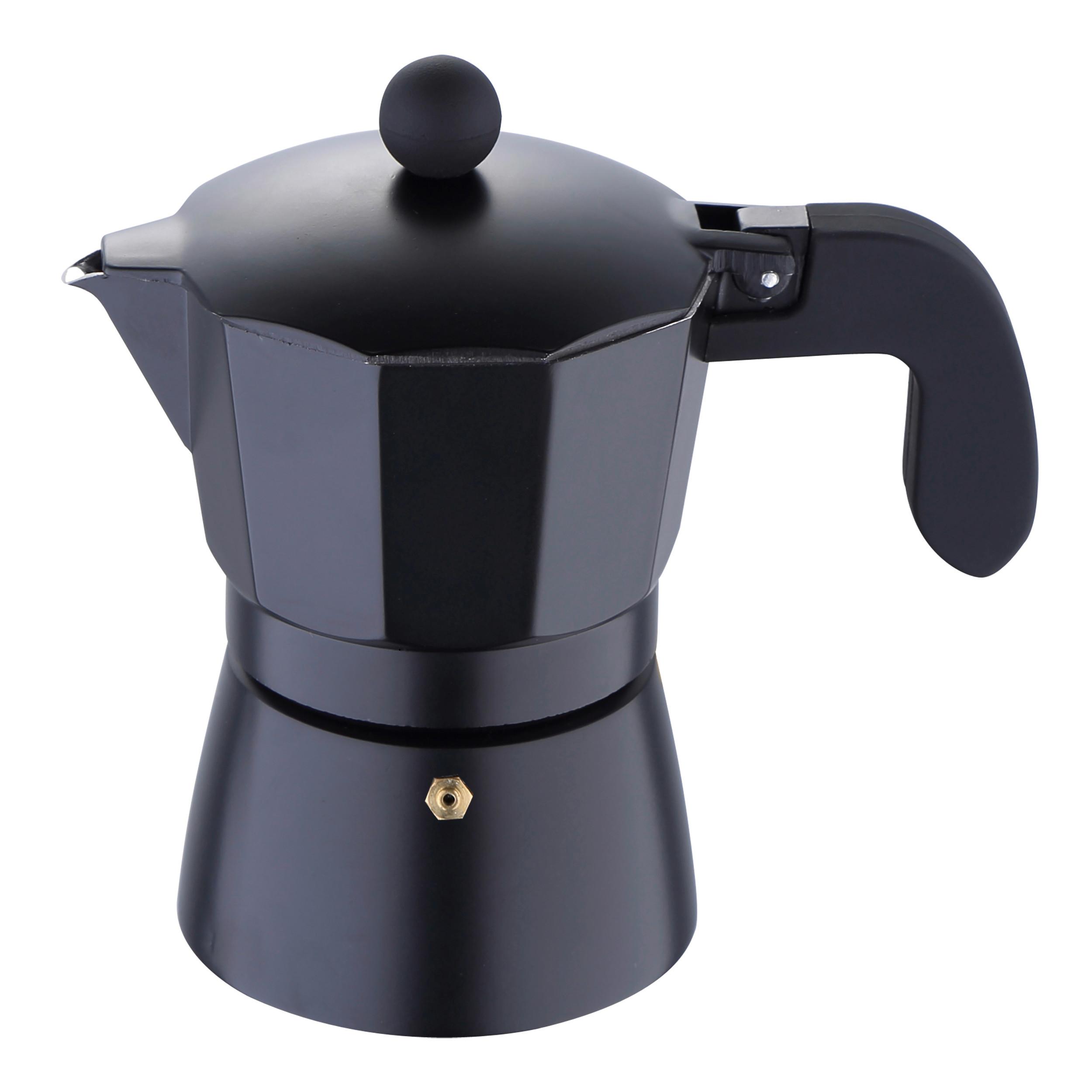 Espressokocher Florencia ca. 120ml - Schwarz, MODERN, Kunststoff/Metall (0.12l)