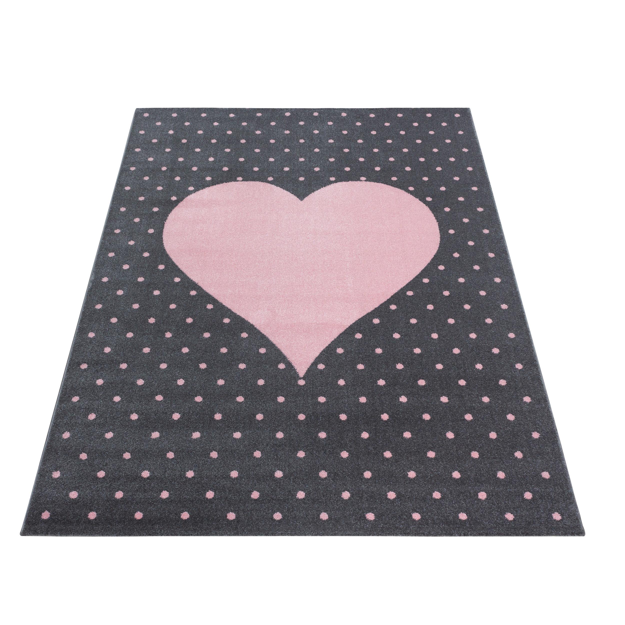 Otroška Preproga Bambi, Roza, Siva, 160x230cm - pink, Trend, tekstil (160/230cm) - Ben'n'jen