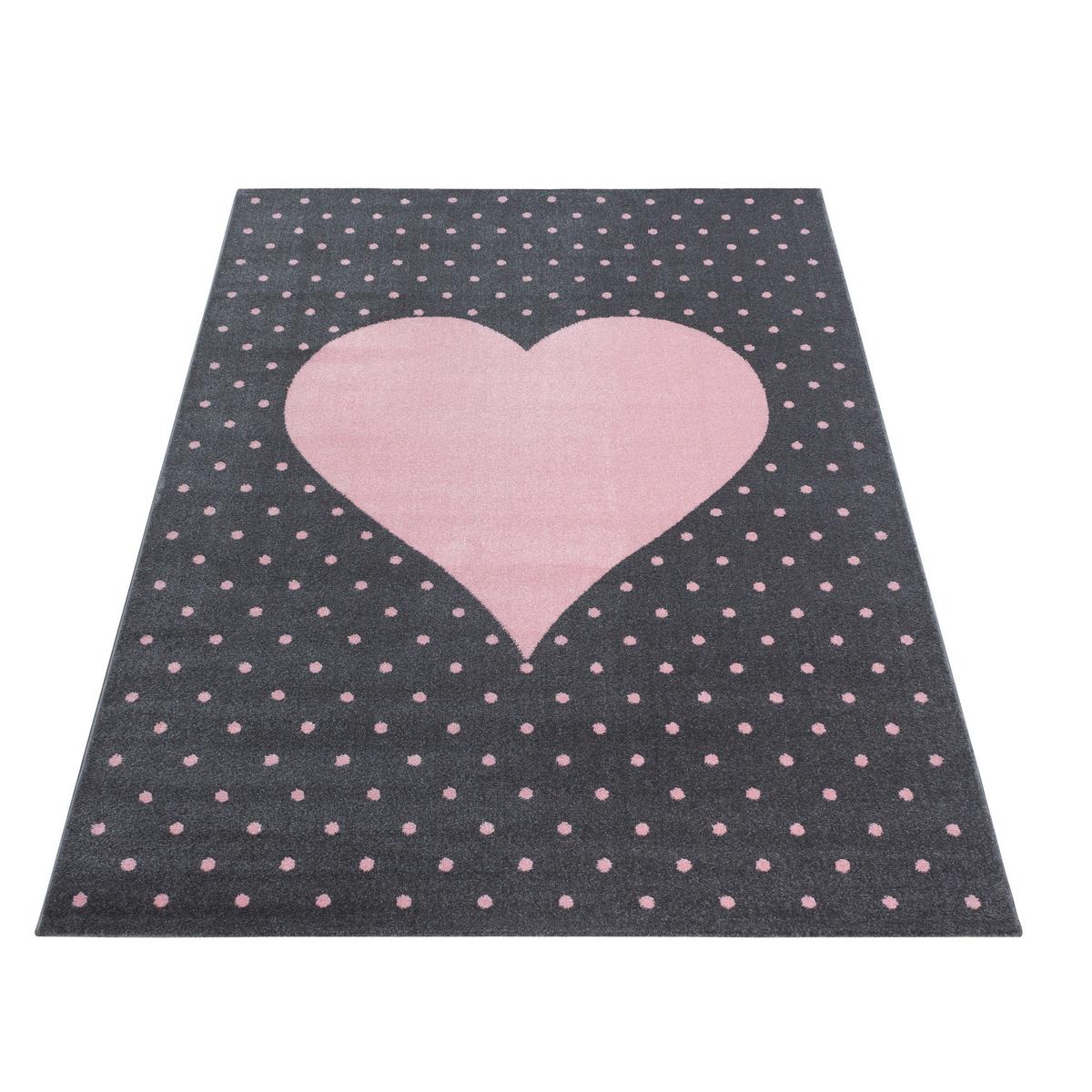 Otroška Preproga Bambi, Roza, Siva, 160x230cm - pink, Trend, tekstil (160/230cm) - Ben'n'jen
