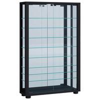 Vitrine Lumo ca. 59x91x18 cm Schwarz - Schwarz, MODERN, Glas/Holzwerkstoff (59/91,3/18cm) - MID.YOU
