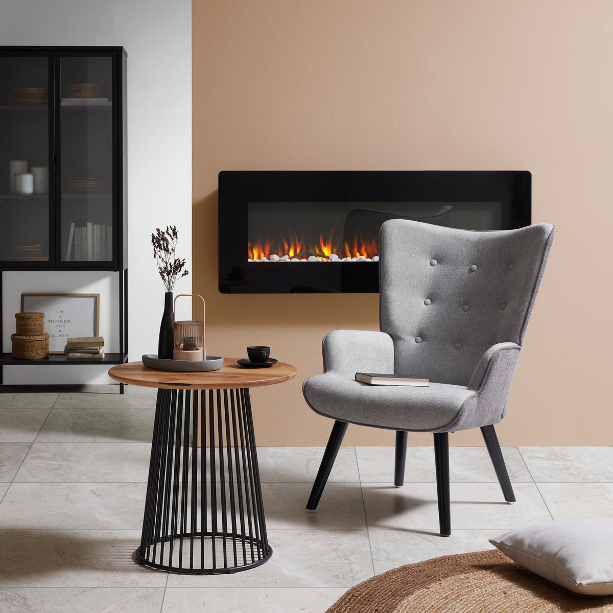 Relaxsessel Chester Hellgrau - Dunkelgrau/Hellgrau, MODERN, Holz/Textil (66/94/74cm) - Mömax