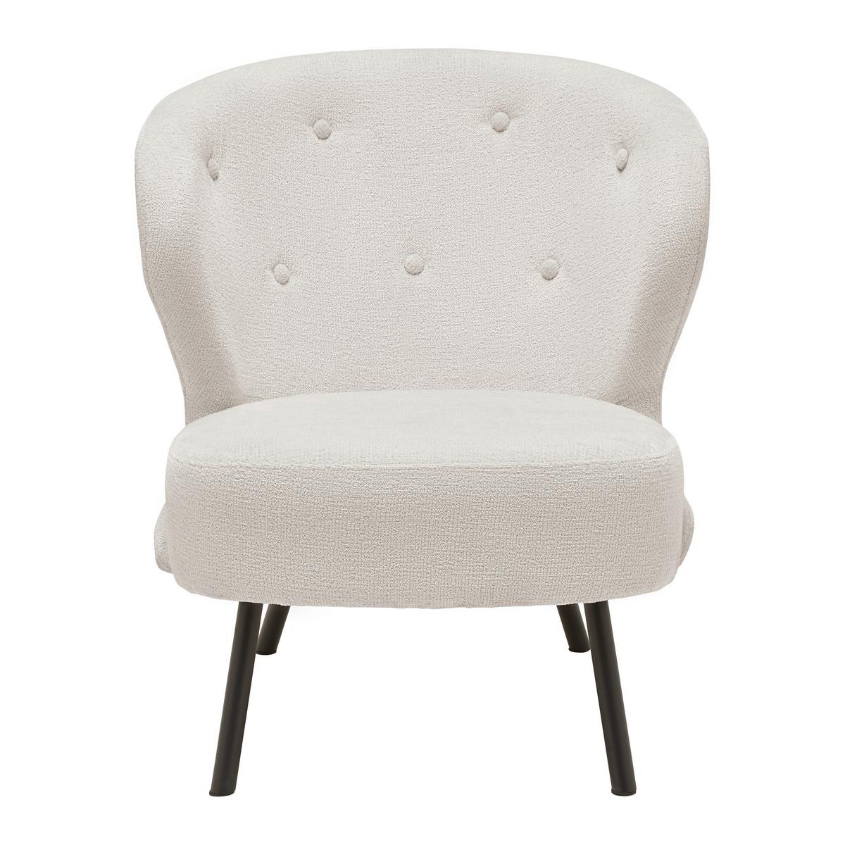Sessel Floris Beige - Beige/Schwarz, ROMANTIK / LANDHAUS, Holz/Textil (67/77/73cm) - Mömax