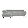 Kutna Garnitura Raven - svijetlo siva/crna, Moderno, tekstil/metal (198/257cm) - Modern Living