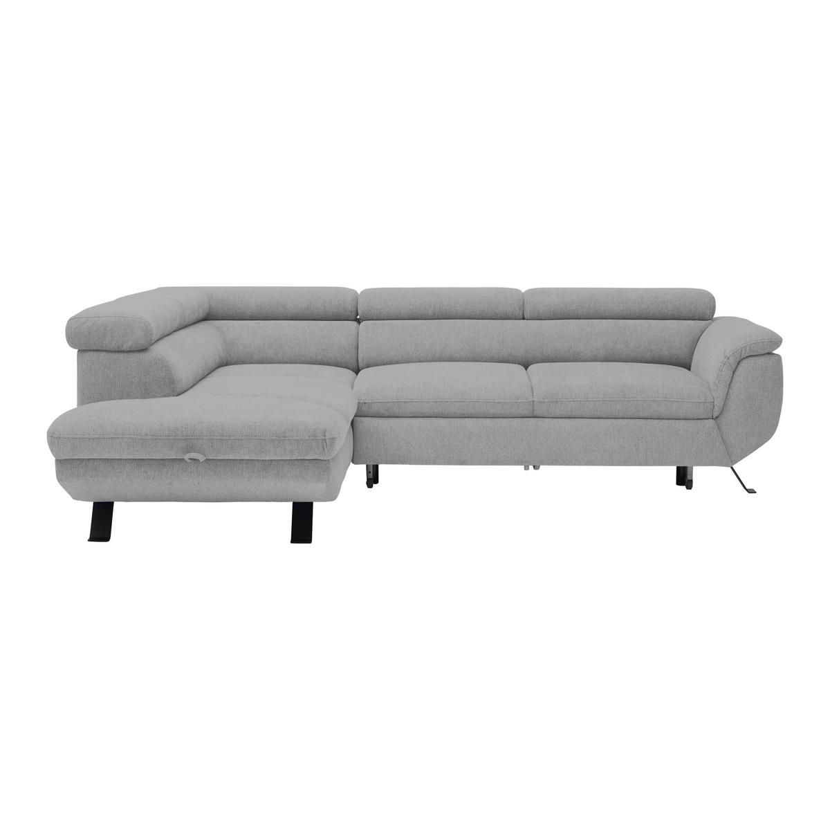 Kutna Garnitura Raven - svijetlo siva/crna, Moderno, tekstil/metal (198/257cm) - Modern Living