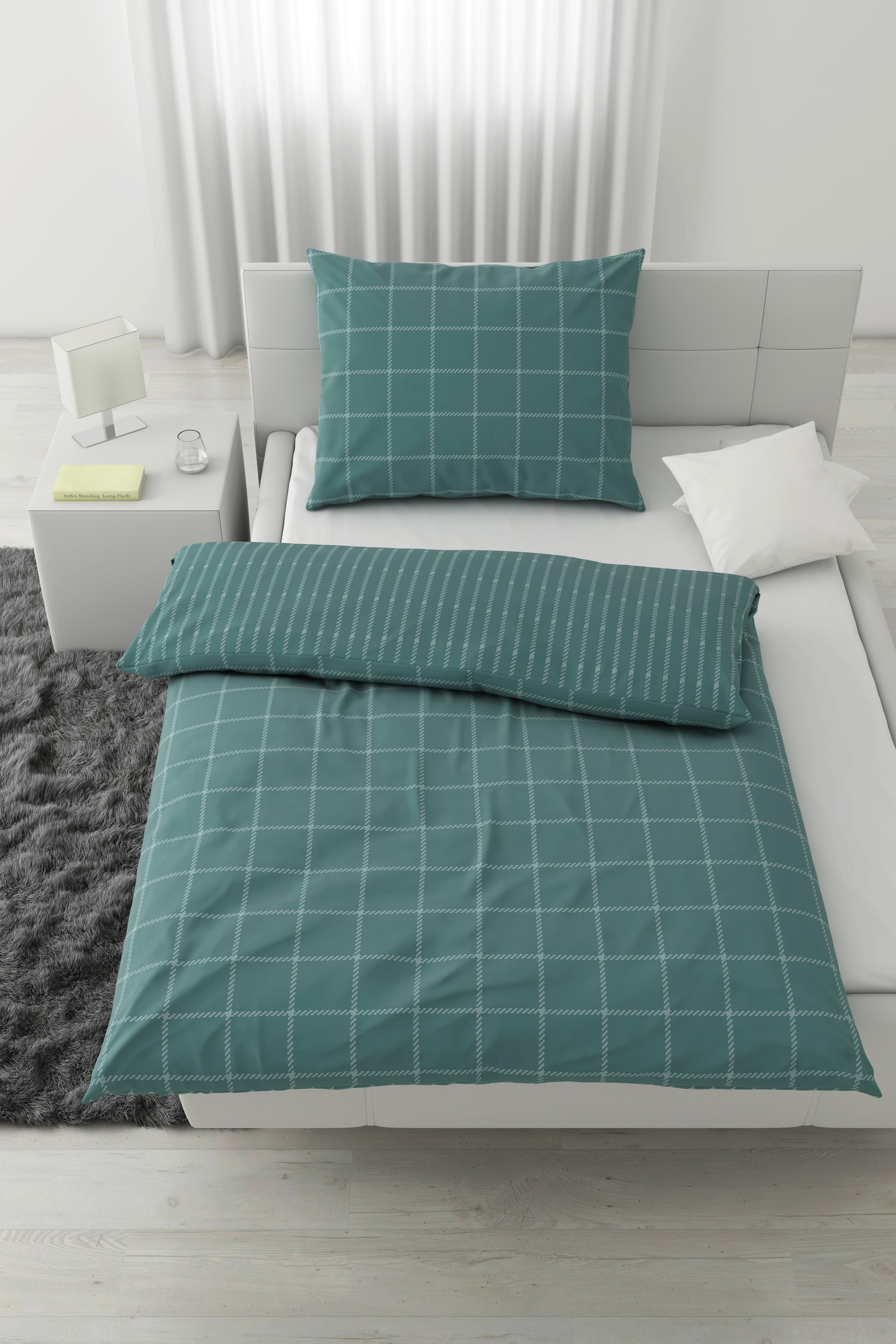 Posteljnina Karo Allover - modra, Konvencionalno, tekstil (140/200cm) - Mömax