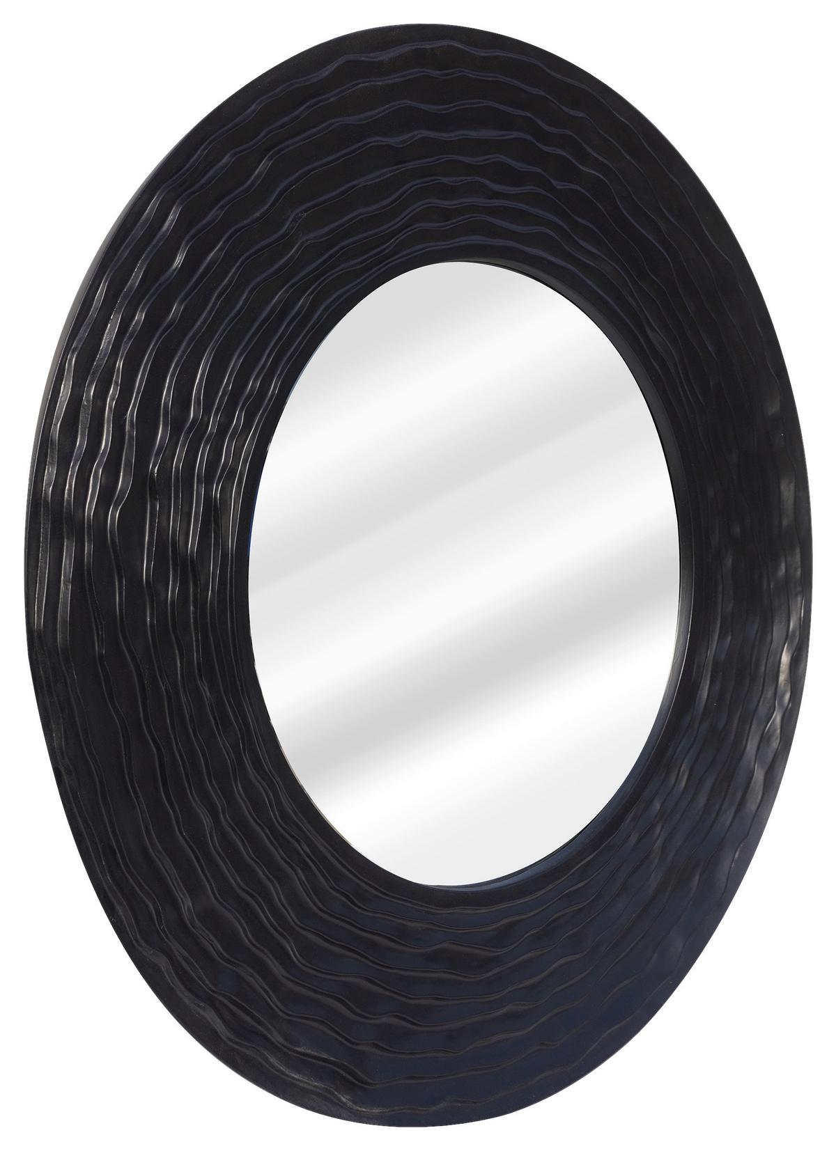 Zidno Ogledalo Gloria - crna, Moderno, staklo/drvni materijal (100/100/4cm) - Modern Living