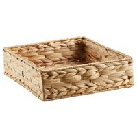 Coș HONDRA II -PAZ- - culoare natur, Natur, materiale naturale (30/30/9cm) - Modern Living