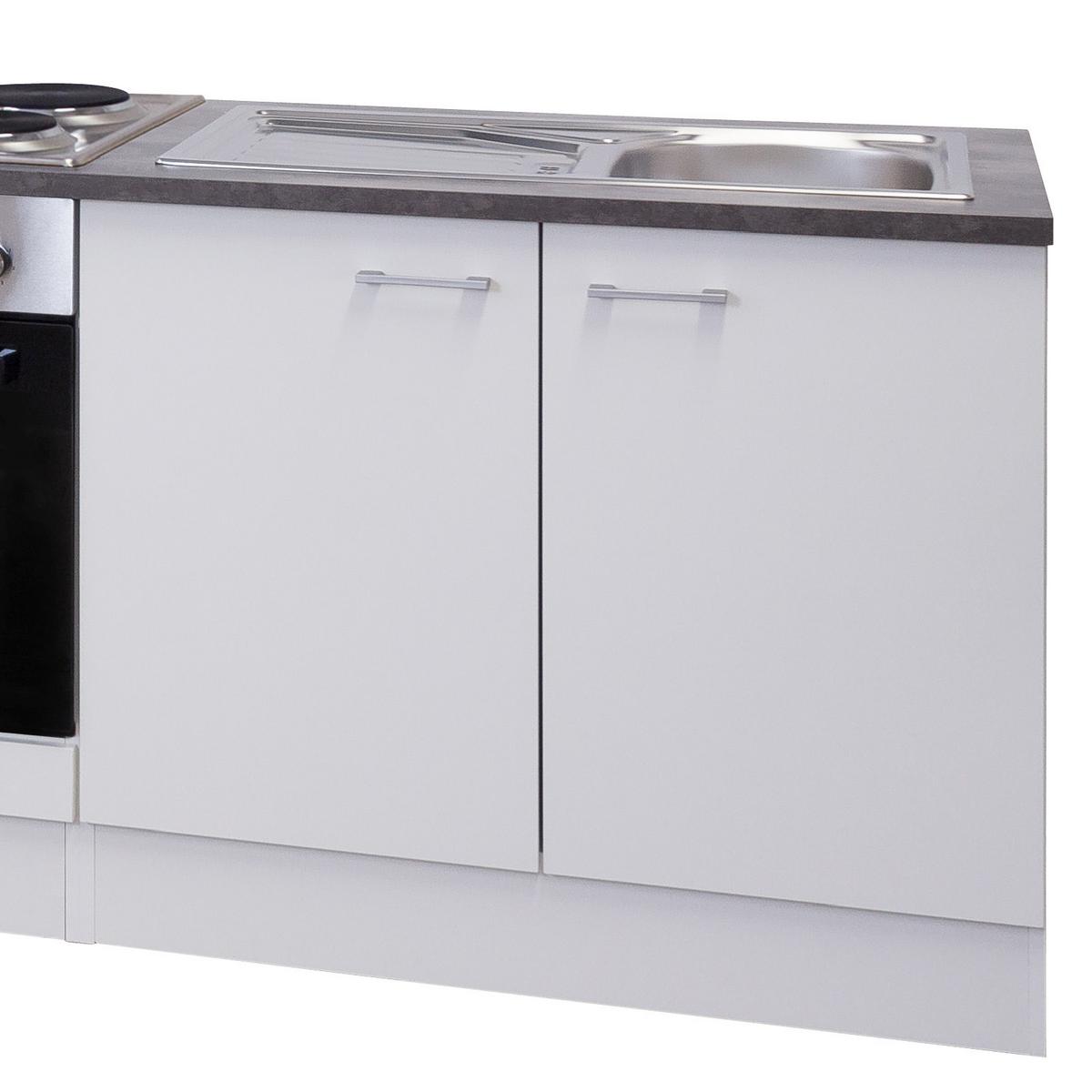 Blok Kuhinja S Aparatima Lucca 270 Cm - sivo-smeđa/bijela, Konvencionalno, drvni materijal/plastika (270cm) - MID.YOU
