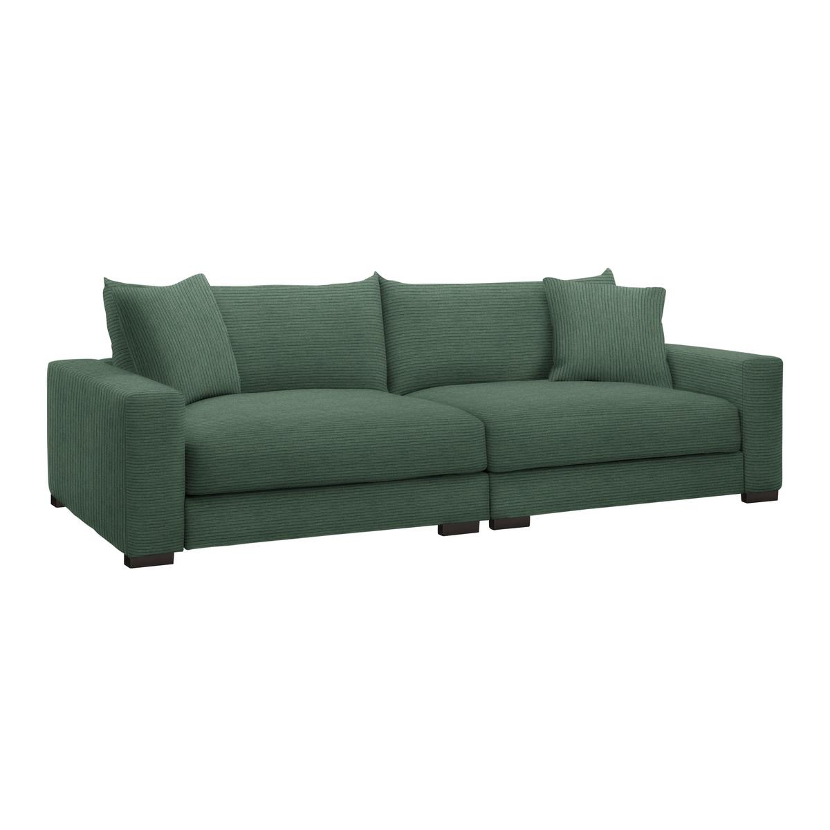 Megasofa Pedro Dunkelgrün - Dunkelgrün, MODERN, Holz/Holzwerkstoff (261/83/124cm) - Mömax