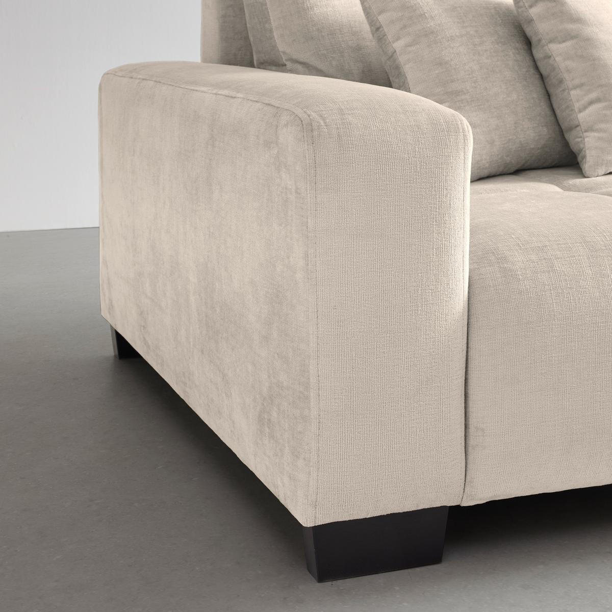 Bigsofa Matteo Greige - Greige/Schwarz, MODERN, Holz (246/93/124cm) - Based