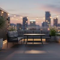 Dining-Loungeset Berlin ca. 173x196 cm Schwarz - Schwarz, KONVENTIONELL, Metall (173/196cm) - Gardenson