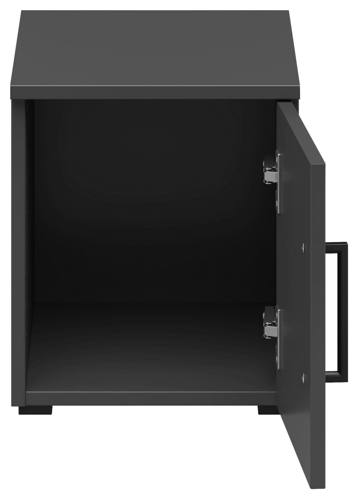 Aufsatzschrank Multistauraum Graphitfarben - Graphitfarben/Schwarz, MODERN, Holzwerkstoff/Kunststoff (30/35/40cm) - Mömax