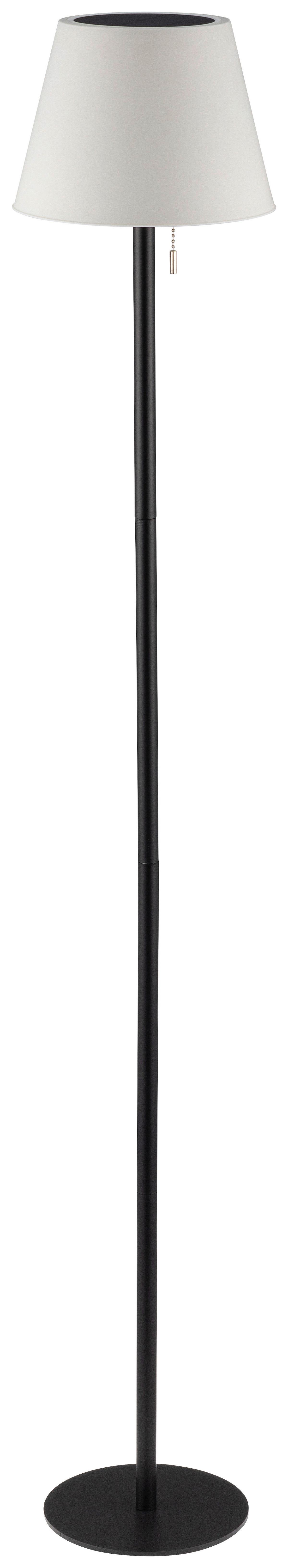 Solarleuchte Steh Schwarz/Weiß max. 0,6 Watt - Schwarz/Weiß, ROMANTIK / LANDHAUS, Kunststoff/Metall (22/137cm) - Mömax