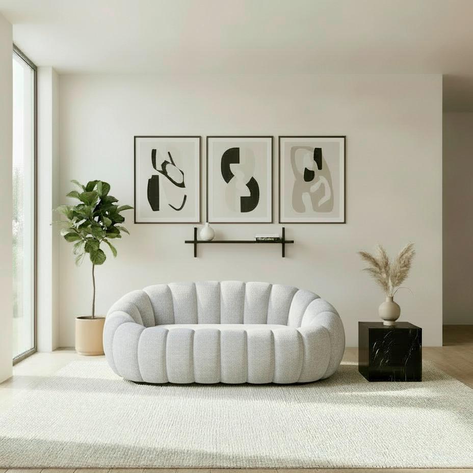 SOFFA LENA - greige, Modern, trä/textil (148/62/92cm) - Bessagi Home
