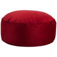 Pouf Rot - Rot, LIFESTYLE, Textil (80/30cm) - Modern Living